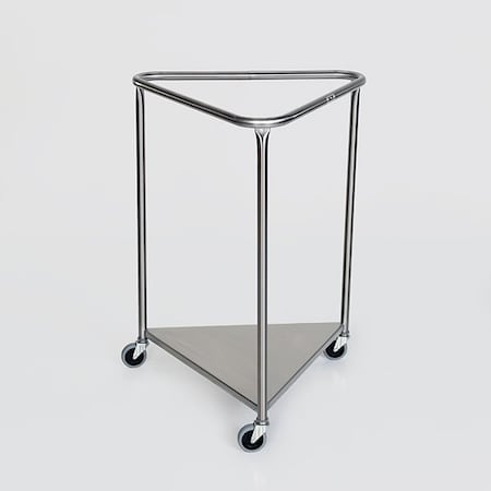 25dia. Triangular Stainless Steel Hamper, No Lid